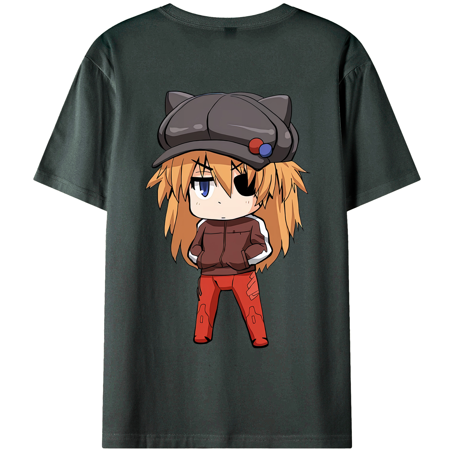 （画像用） EVA 新世紀エヴァンゲリオン 綿100％ メンズ半袖Tシャツ（バックプリント） 通気性